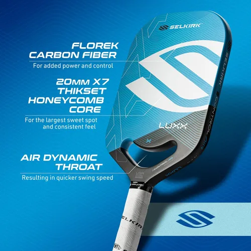 Vista 5 de 2024 Selkirk LUXX Control Pickleball Paddle Florek Carbon Fiber Pickleball Paddle with a Polypropylene X7 Core The Pickle Ball Paddle Designed