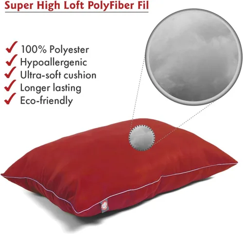 Vista 3 de Majestic Pet Cama para Mascotas de Súper Valor de 28 por 35 Pulgadas Mediana, Roja (Paquete de 3)