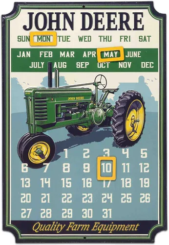Vista 7 de Calendario de Camiones Chevrolet - Letrero Vintage de Metal en Relieve con Imanes para Garaje, Taller o Cueva del Hombre Azul