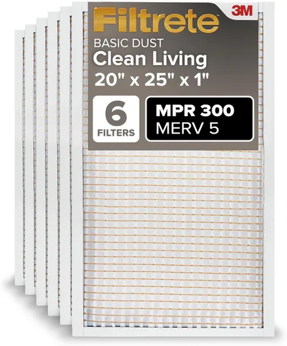 Vista 17 de Filtrete Filtro de aire de 10 x 20 x 1 pulgadas, MPR 300, MERV 5, plisado, 3 meses, 6 filtros para limpiar el aire del hogar, básico, para polvo, 1
