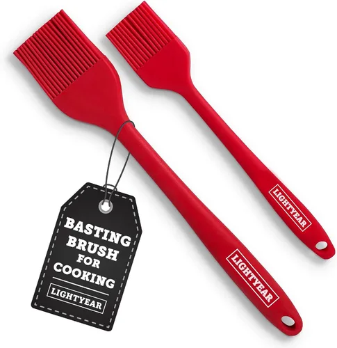 Vista 8 de Lightyear Cepillo de silicona para cocinar - Juego de brochas de pastelería Silicone basting brush for grilling, BBQ and baking – baster brush