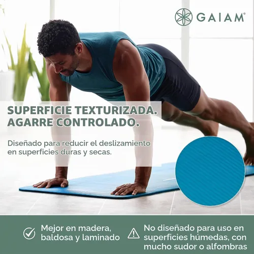 Vista 7 de Gaiam Tapete de yoga grueso, esterilla de ejercicio y fitness con correa de Balsam