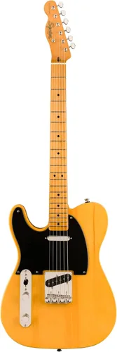 Vista 12 de Squier Classic Vibe - Guitarra eléctrica Telecaster de los años 50, rubio Butterscotch, diapasón de arce Pine Body, Maple Neck and Fingerboard