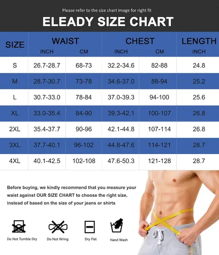 Vista 6 de Eleady Compression Shirts for Men Zipper Vest Body Shaper Slimmer Undershirts