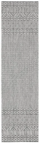 Vista 12 de SAFAVIEH Alfombra lavable al aire libre, colección Courtyard - 2'3" x 5', gris y negro, no desprende pelusa y fácil limpieza, ideal para patio