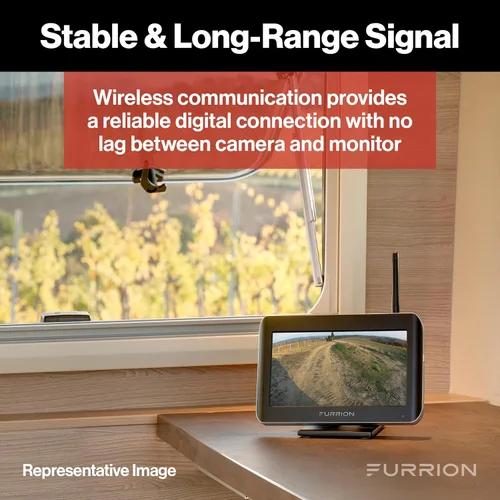 Vista 5 de Furrion Vision S - Sistema de cámara inalámbrica de respaldo para RV con monitor de 4.3 pulgadas, 1 aleta de tiburón trasera