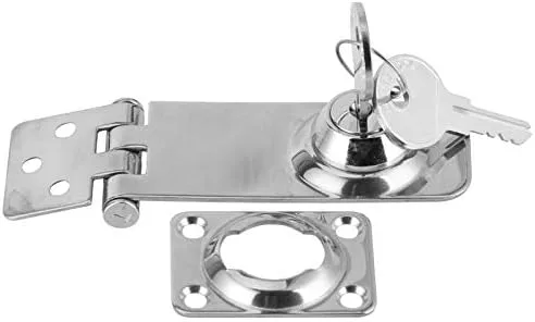 Vista 6 de Cerrojo de bloqueo, 304 de acero inoxidable con llave, cerrojo de bloqueo de plata para barco, yate, pesca, accesorio marino