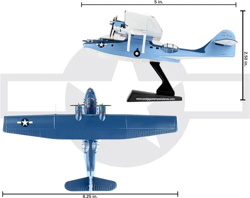 Vista 10 de Daron Sello postal comercial mundial USN Pby5 Catalina 1/150 modelo de avión