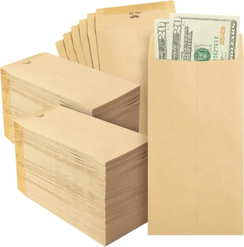 Vista 26 de Mr. Pen - Sobres de dinero para efectivo, 6.5 x 3.5 pulgadas, paquete de 100 unidades, papel kraft Sobres de efectivo autoadhesivos a granel