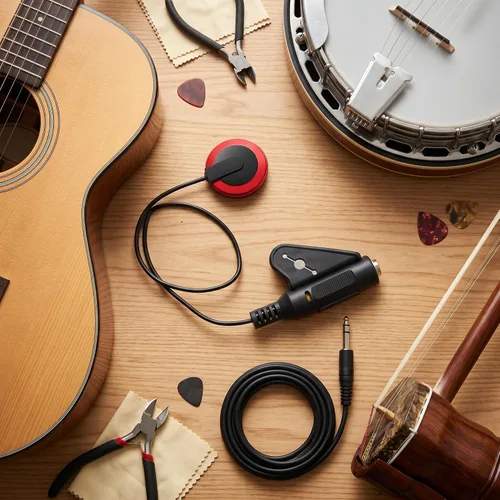 Vista 5 de Pastilla transductor, pastilla de micrófono para guitarra violín banjo ukelele