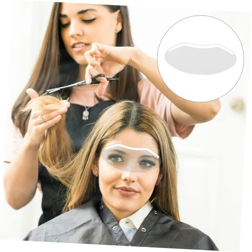 Vista 9 de 50 viseras faciales transparentes para cortes de pelo, cubierta protectora de ojos ligera para peluquería, flequillo recortado y teñido del cabello