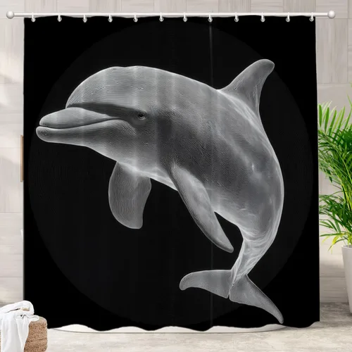 Vista 27 de Batmerry Maritime Nautical Hookless Shower Curtain with Snap in Liner Set, Anchors Ship Wheel Bath Curtain Magnetic Hem Quick-Drying Waterproof