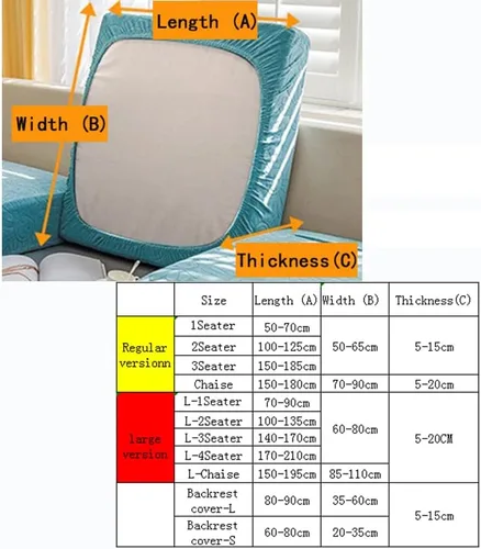 Vista 2 de Funda elástica para cojín de asiento de sofá, protector de muebles, funda de repuesto para cojín individual con bandas elásticas, protector