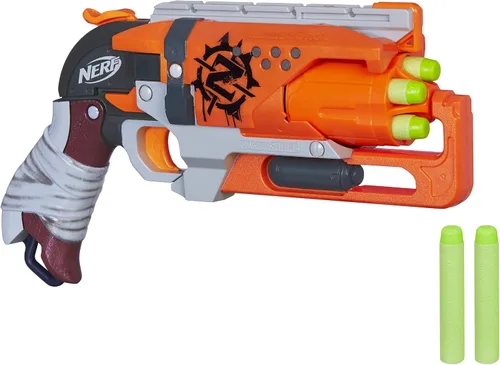 Vista 3 de Pistola Nerf Zombie Hammershot Blaster, Estándar, Anaranjado