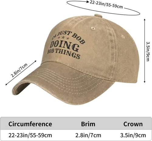 Vista 6 de Im Just Bob Doing Bob Things - Gorra de camionero, gorra de béisbol ajustable para deportes, unisex