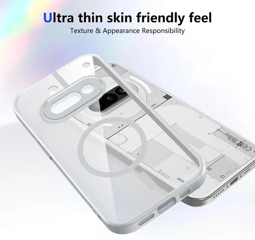 Vista 440 de Funda magnética transparente compatible con Xiaomi 17T, color negro 2 en 1 PC + TPU cubierta de teléfono a prueba de golpes, carcasa protectora