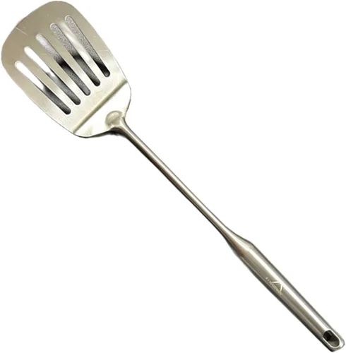Vista 10 de Espátula sólida de acero inoxidable para servir utensilios de cocina para huevo, pescado filete a prueba de calor, mango hueco fácil de limpiar