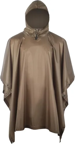 Vista 16 de GRVCN Poncho de lluvia militar, impermeable de camuflaje impermeable ligero al aire libre