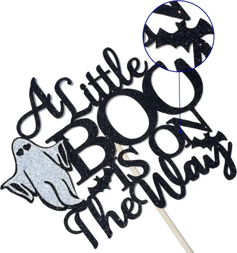 Vista 7 de A Little Boo is on The Way - Decoración para tartas de Halloween, baby shower, Little Boo, decoraciones temáticas de Halloween para fiestas de baby