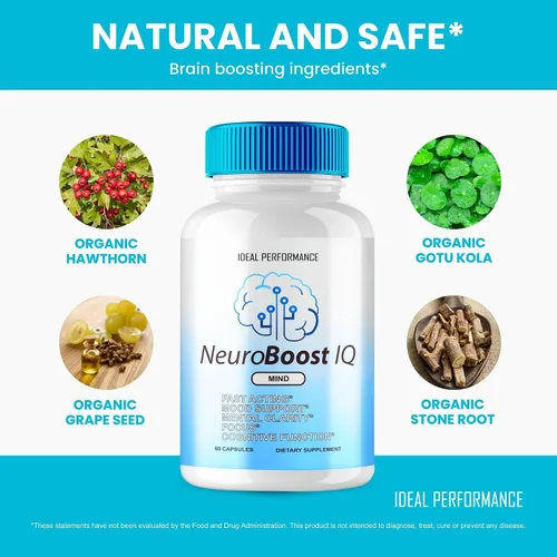 Vista 5 de (2 unidades) Neuro Boost IQ Suplemento Brain Pills Mind Ben Carson Neurobooster Neuroboostiq (120 cápsulas)