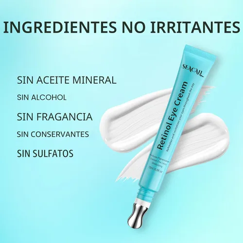 Vista 3 de Crema de ojos con retinol - Suero para ojos contra ojeras y hinchazón antienvejecimiento - Crema para debajo de los ojos con ácido hialurónico