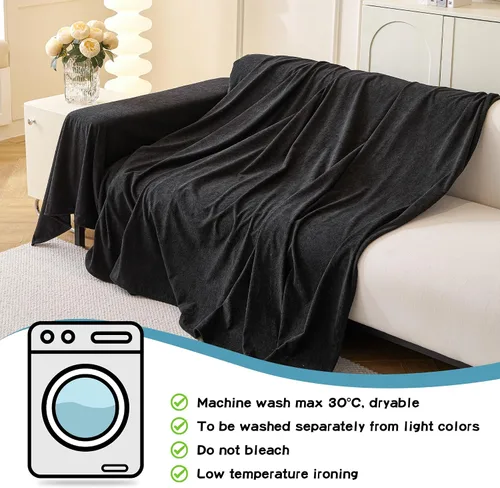 Vista 7 de MYSKY HOME Funda de Sofá Seccional para Perros, 2 Piezas Fundas de Sofá para Sofá en Forma de L, Funda de Sofá Lavable, Protector de Muebles Funda