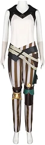 Vista 4 de LiuzilaiST Disfraz de cosplay de juego para mujer, uniforme de Cos, trajes de Halloween de manga corta con cinturón