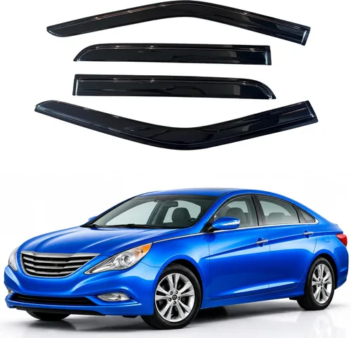 Vista 270 de Visera de ventana IG para Ford Focus Sedán y Hatchback 2012-2018, Protector de ventana lateral para lluvia y viento estilo Mugen, extra duradero