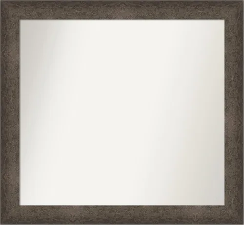 Vista 893 de Amanti Art Espejo de pared personalizado no biselado (25 x 25 pulgadas), marco de bronce acentuado, varios tamaños personalizados, espejo de baño