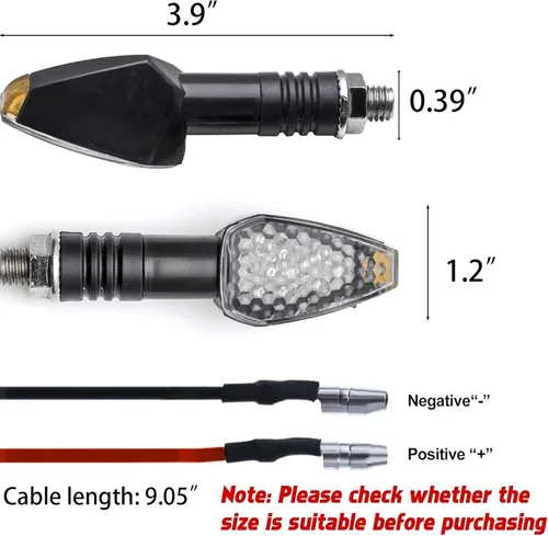 Vista 2 de x xotic tech Mini indicador de señal de giro transparente con flecha de tallo intermitente intermitente secuencial Switchback tira trasera de freno