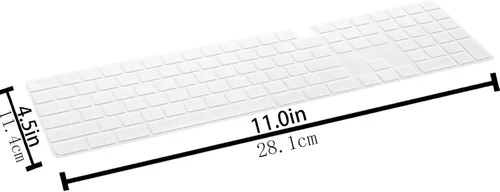 Vista 8 de co2CREA Funda protectora compatible con Apple Magic Keyboard w/Touch ID Numeric Keypad A2520 Ultra Thin Full Size Keyboard Cover