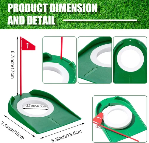 Vista 3 de Lenwen El juego de mini golf para interiores para niños y familia incluye 2 putter de golf ajustables para jugadores diestros o zurdos, 10 pelotas