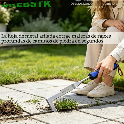 Vista 7 de GREBSTK - Herramienta ligera y afilada de acero inoxidable Razor-Sharp Rust-Resistant L-Shaped Blade, Comfortable Non-Slip Handle, for Patio