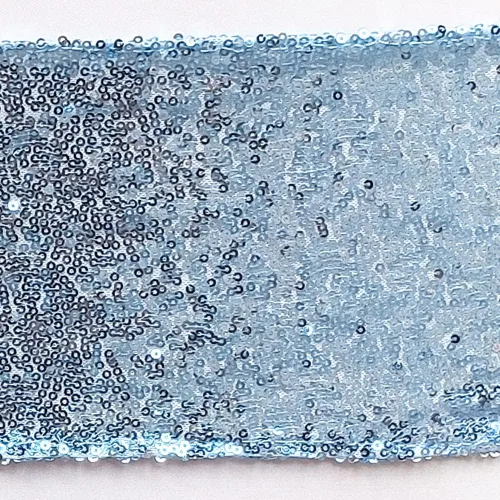 Vista 2 de Fajas para sillas de lentejuelas de alta elasticidad con brillantes y suaves, material de lentejuelas brillantes, lazos para sillas de decoración