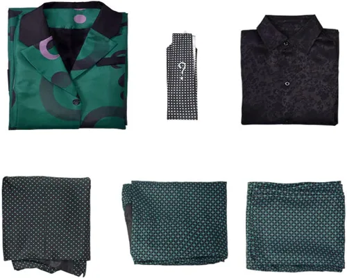 Vista 6 de Riddler Disfraz de cosplay para hombre, Edward Nygma, conjunto completo de trajes de Halloween