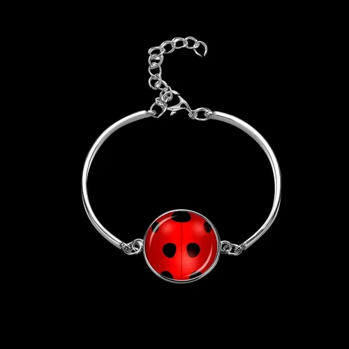 Vista 5 de FKOJMH Juego de mariquita roja, collar de mariquita y mariquita, joyería de mariquita de la suerte, Acero inoxidable, Inoxidable