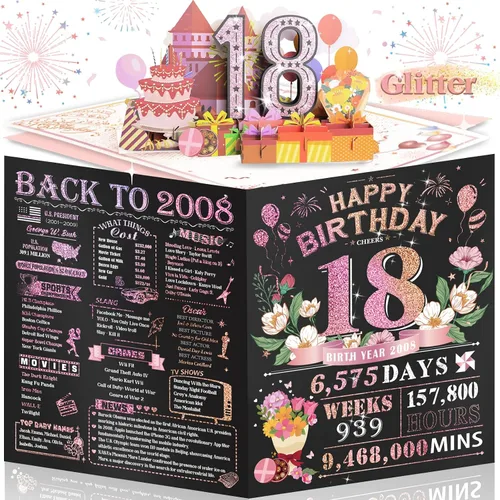 Vista 34 de Tarjeta de cumpleaños número 10 para niña, niño, nieto, nieta, hijo, hija, gigante, desplegable, “Happy 10th Year Old”, decoración, regalo de Negro