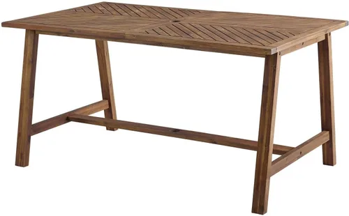 Vista 3 de Walker Edison Furniture Company - Mesa auxiliar rectangular para terraza al aire libre, madera de Chevron para todo tipo de clima