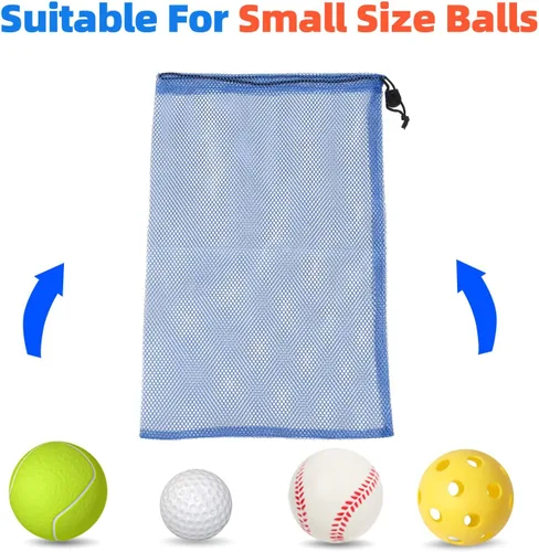 Vista 2 de GSE Games & Sports Expert Bolsa de malla con cordón para béisbol, pelotas de pickleball, pelotas de golf, gimnasio, equipo de natación, lavandería