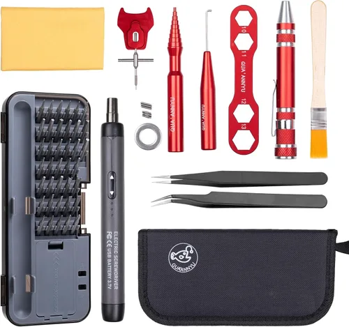 Vista 8 de QUA'ANNYU Fishing Reel Maintenance Kit, Professional Fishing Reel Care & Repair Tool Set with 24/30/38-in-1 Screwdriver Set