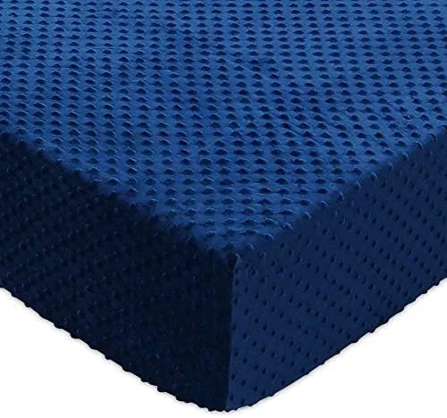 Vista 4 de BlueSnail - Sábana bajera ajustable súper suave para cuna estándar y colchón infantil (azul oscuro)