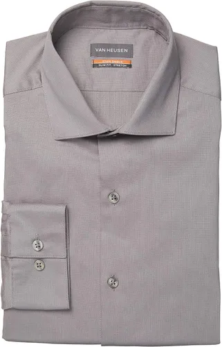Vista 11 de Van Heusen Camisa de vestir para hombre Slim Fit Stain Shield Stretch Mercurio Oscuro Viejo