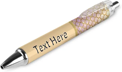 Vista 8 de Bolígrafos personalizados con estampado de leopardo negro y azul con punta de lápiz capacitivo, bolígrafos grabados personalizados con nombre