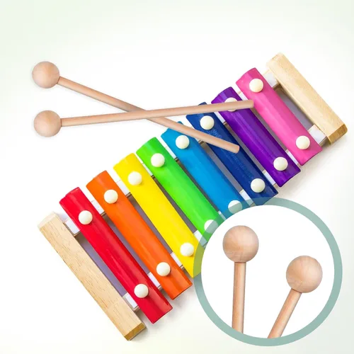 Vista 6 de Palitos de percusión de madera de 8 pulgadas, palitos de ritmo de madera, palitos de percusión, palitos de percusión, mazos de xilófono, mazo