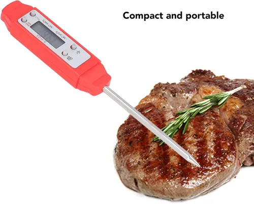 Vista 4 de Termómetro digital para alimentos, termómetro digital para alimentos, bolígrafo de calibración automática, termómetro electrónico de bolsillo