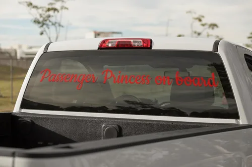 Vista 6 de Design Your Own Passenger Princess - Calcomanía de vinilo personalizada, letras iniciales, monograma, ventanilla de coche, regalo, placa