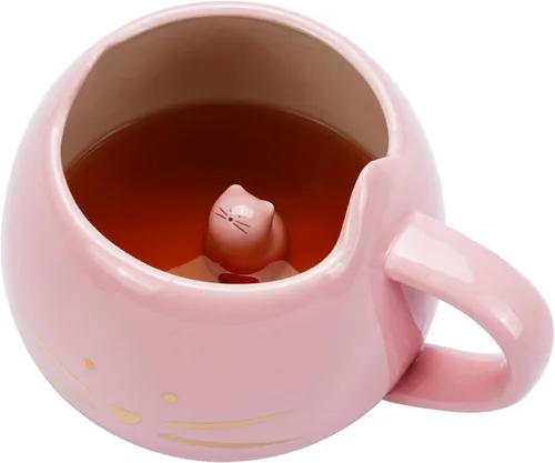 Vista 12 de Koolkatkoo Linda taza de café de cerámica con diseño de gato, 12 onzas, para amantes de los gatos, tazas de té, regalos para mujeres y niñas