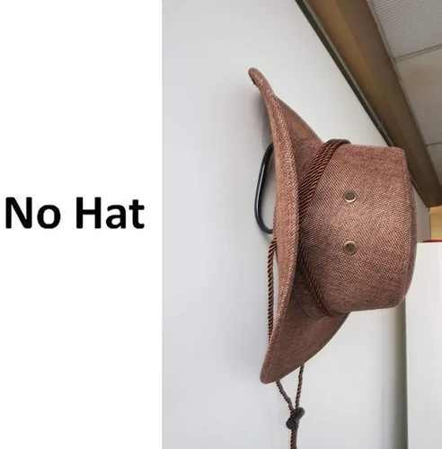 Vista 3 de Perchero para sombreros de vaquero, soporte para sombreros, organizador de sombreros, exhibición de montaje en pared para sombreros, gancho