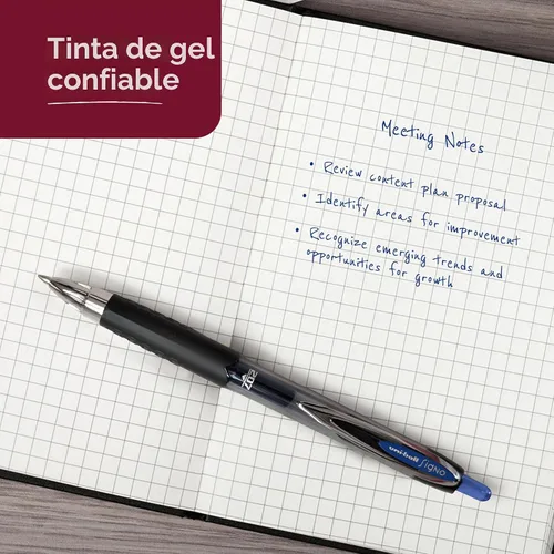 Vista 3 de Uniball™ 207 Bolígrafos de gel, tinta surtida, punta media de 0.03 in, 3 Surtido