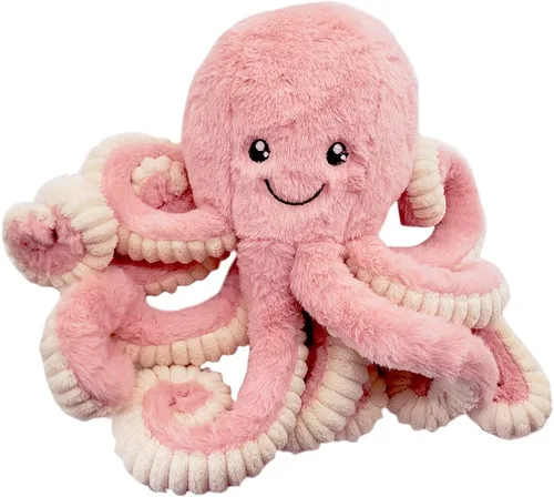 Vista 10 de My Super Star Animales de peluche de pulpo, juguetes de pulpo de peluche para niños, niñas, amigos, familia, regalo de cumpleaños y Navidad, Azul